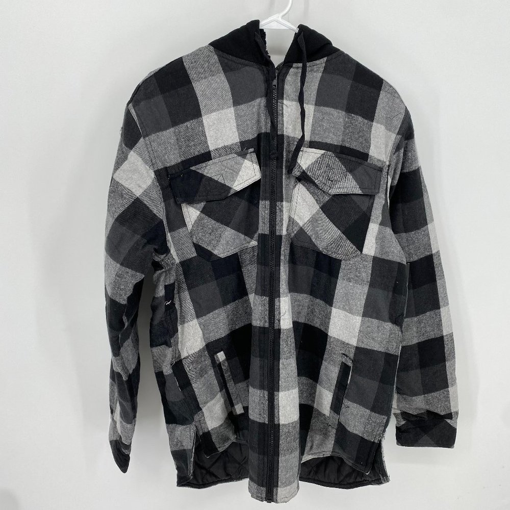 Burnside Men's Hooded Flannel Jacket